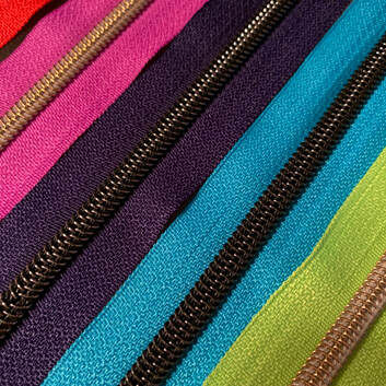  PECMER #5 Rainbow Zipper Tape by The Yard with Pulls-6