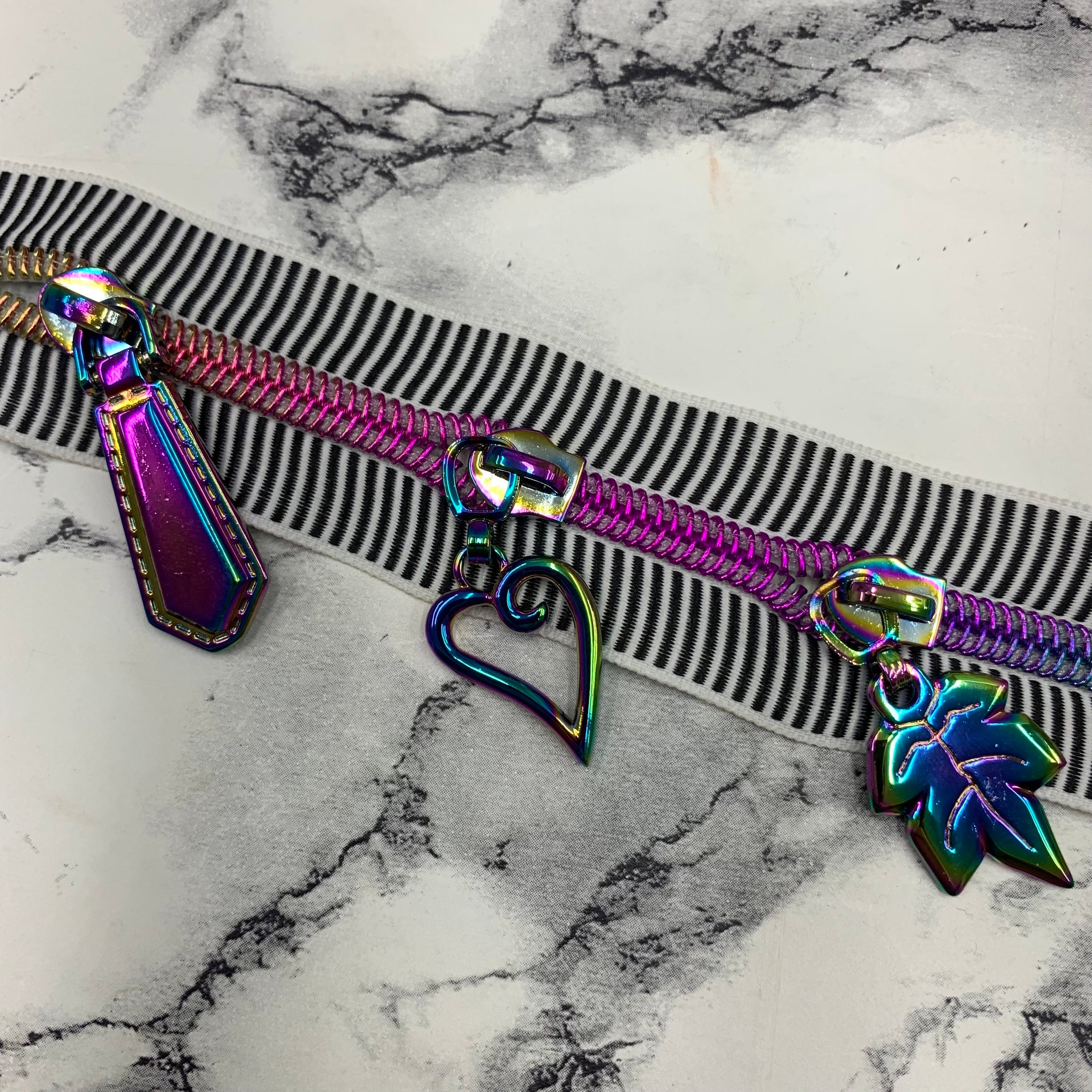 Decorative Rainbow Zipper Pulls, Pack of 3